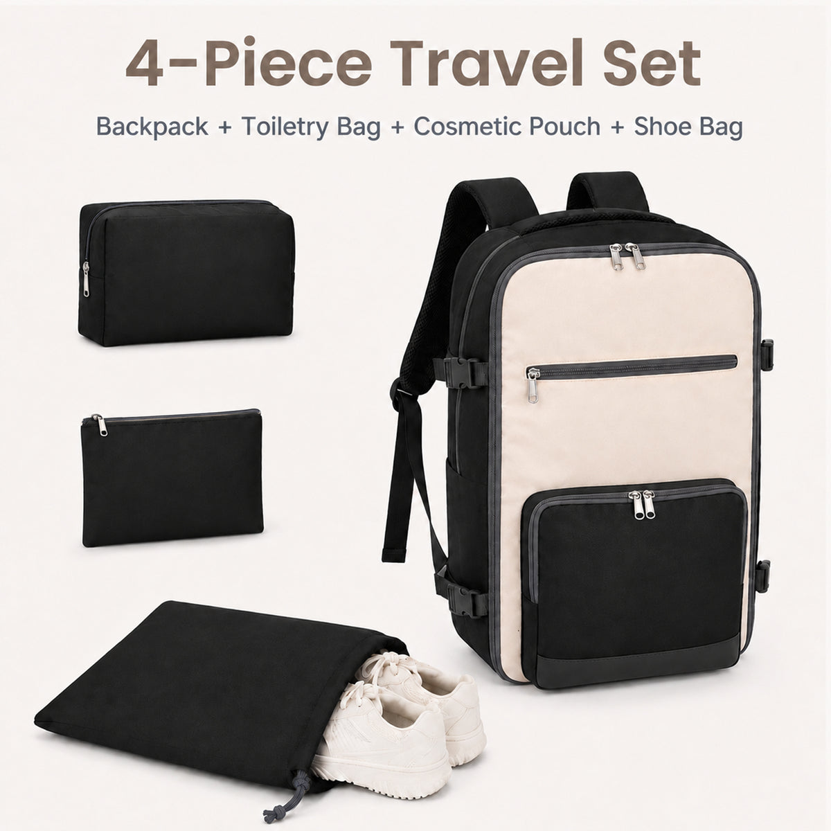4 Pcs Travel Backpack Set