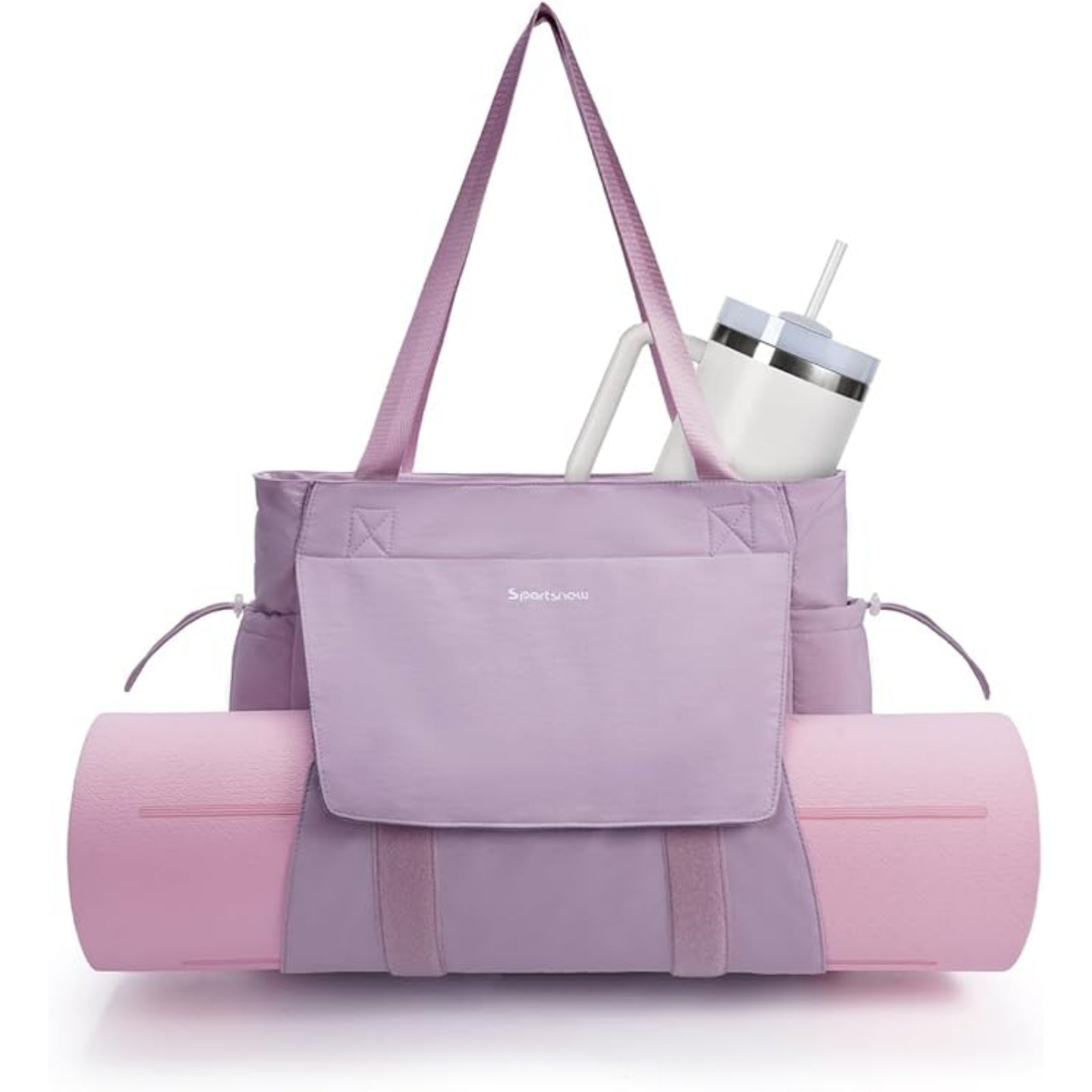 Yoga Mat Bag Tote Yoga Gym Bags with Waterproof Wet Pocket & Hook-and-loop