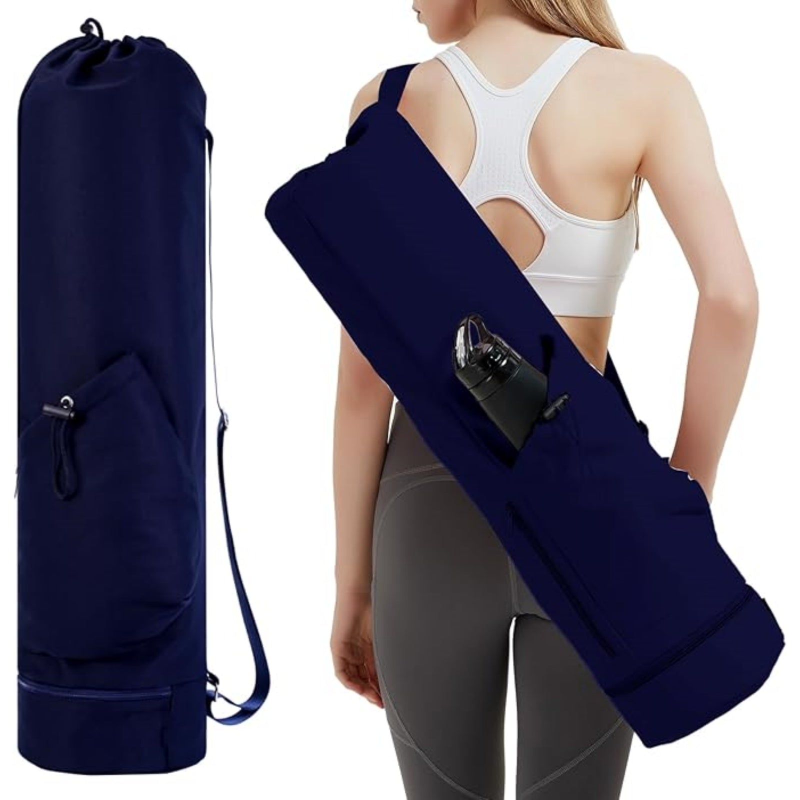 Yoga Mat Bag with Water Bottle Pocket and Wet Pocket