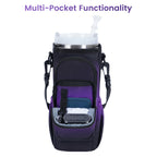 Gradient Insulated Tumbler Carrier with Handle Cutout & Detachable Strap