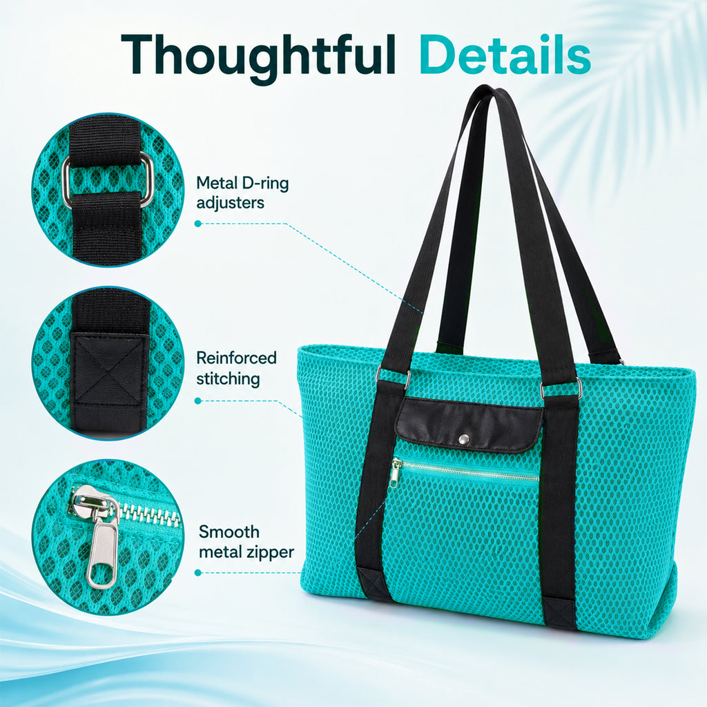 Mesh Tote Beach Bag