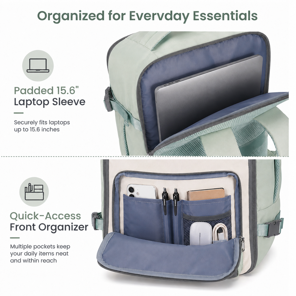 4 Pcs Travel Backpack Set
