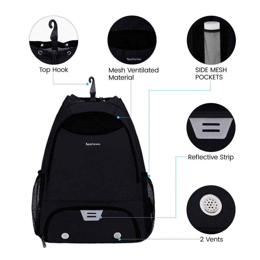 Drawstring Backpack for balls with Ball & Shoe Compartment