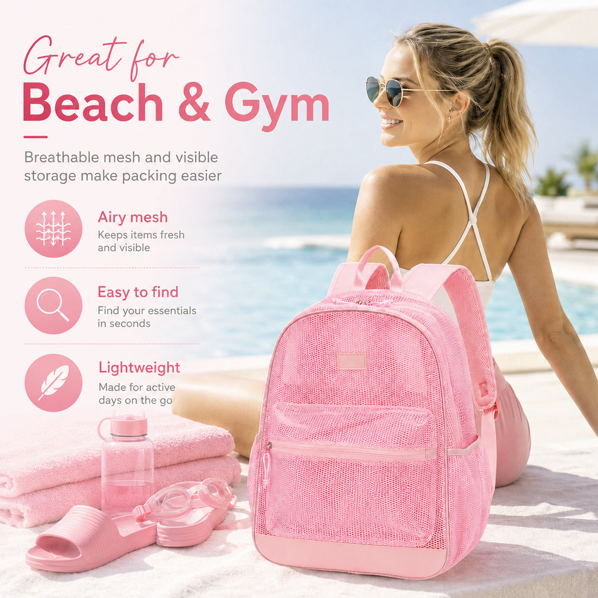 Lightweight Mesh Backpack