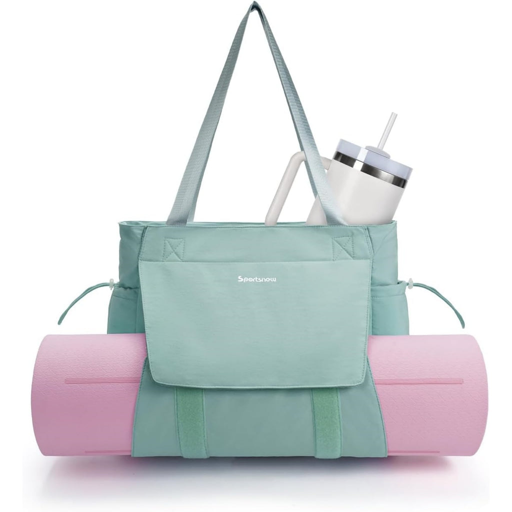 Yoga Mat Bag Tote Yoga Gym Bags with Waterproof Wet Pocket & Hook-and-loop