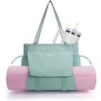Yoga Mat Bag Tote Yoga Gym Bags with Waterproof Wet Pocket & Hook-and-loop