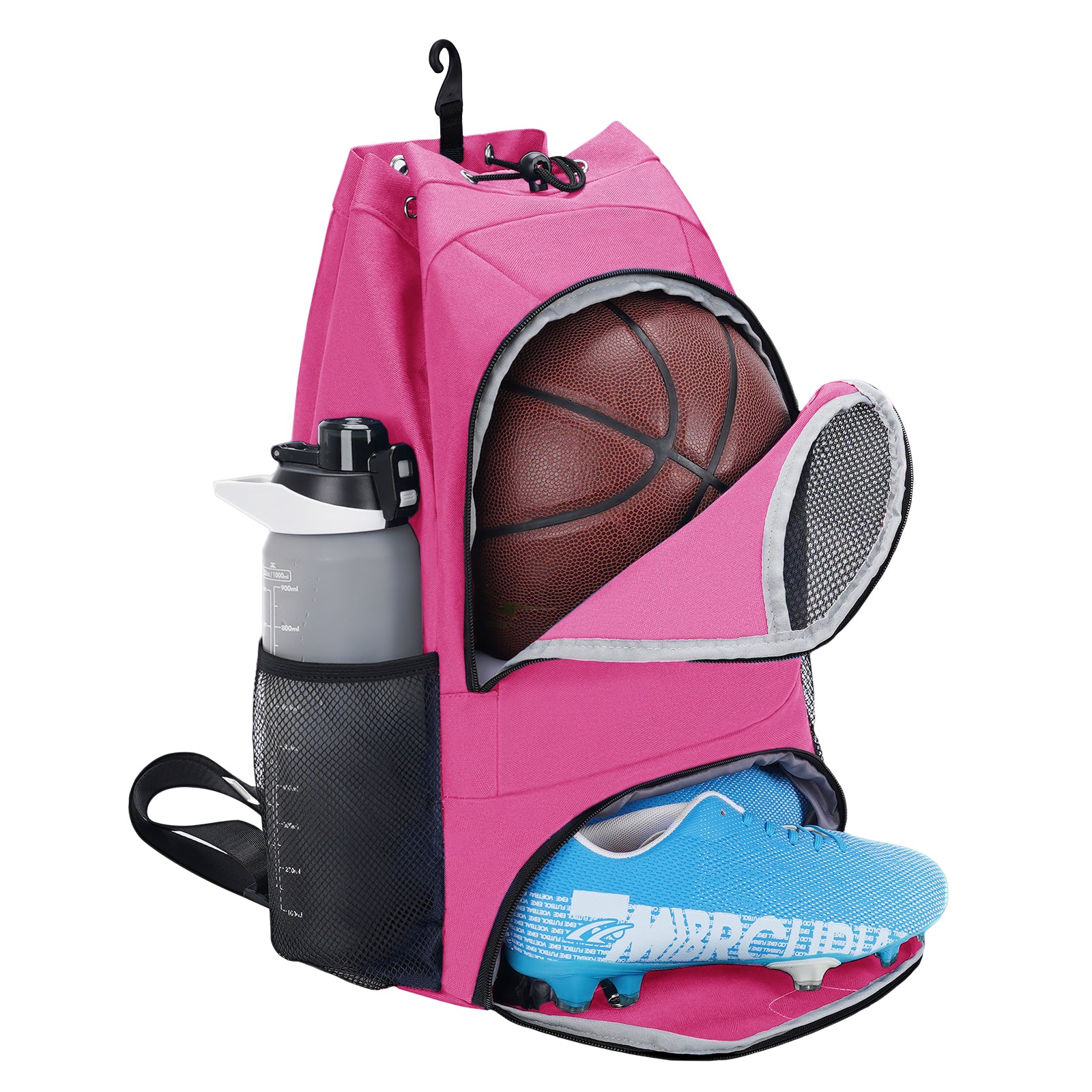 Drawstring Backpack for balls with Ball & Shoe Compartment