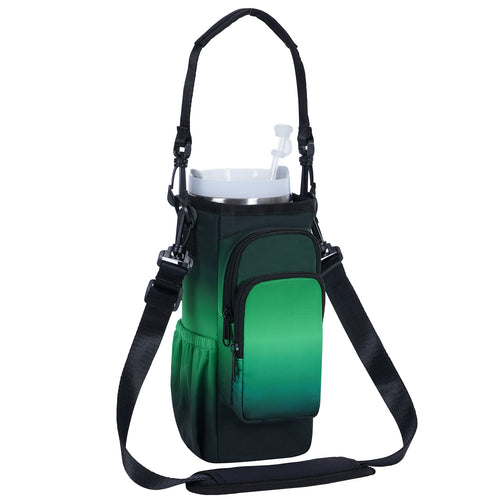 Gradient Insulated Tumbler Carrier with Handle Cutout & Detachable Strap