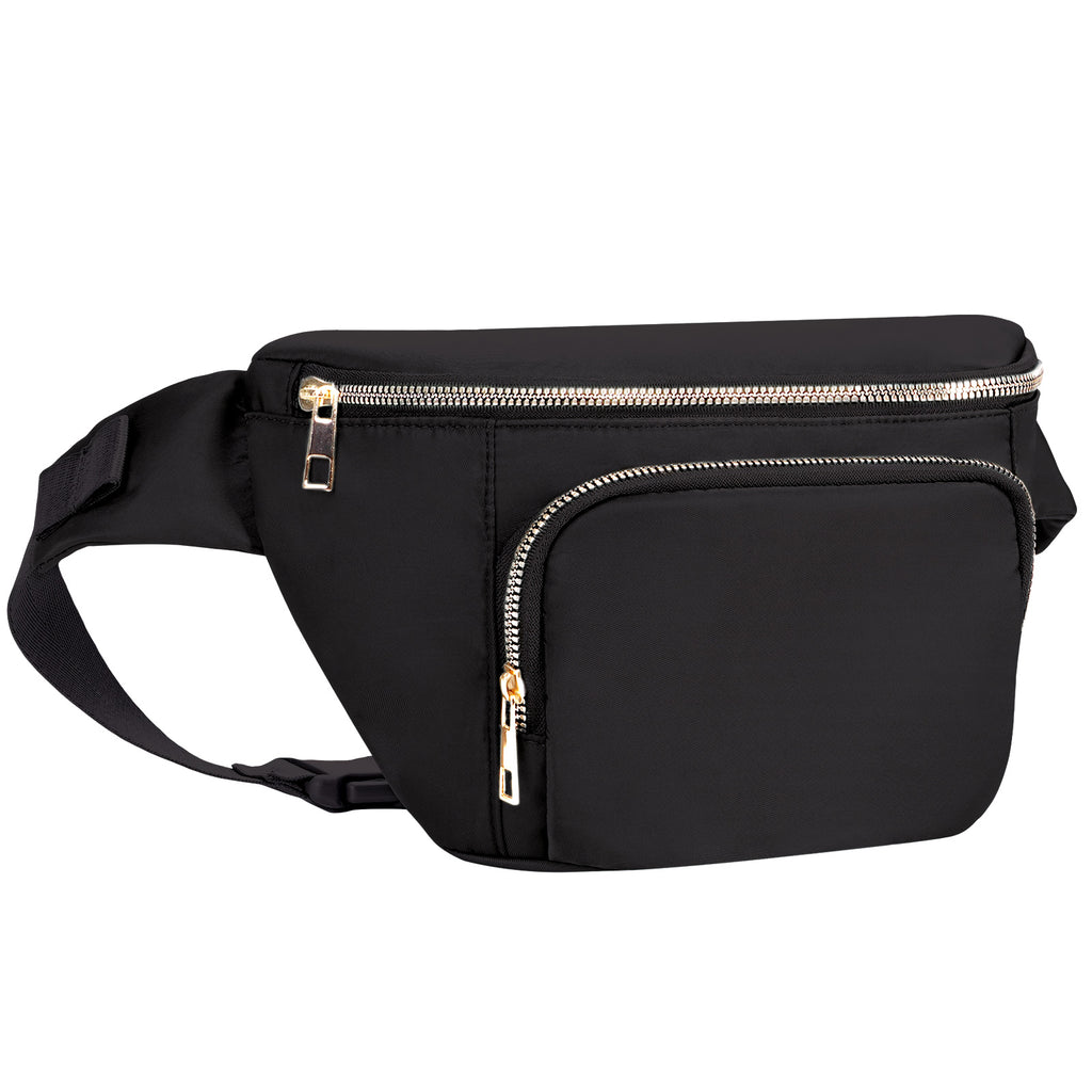 Water Resistant Multi-Pocket Fanny Pack Adjustable Crossbody Waist Bag