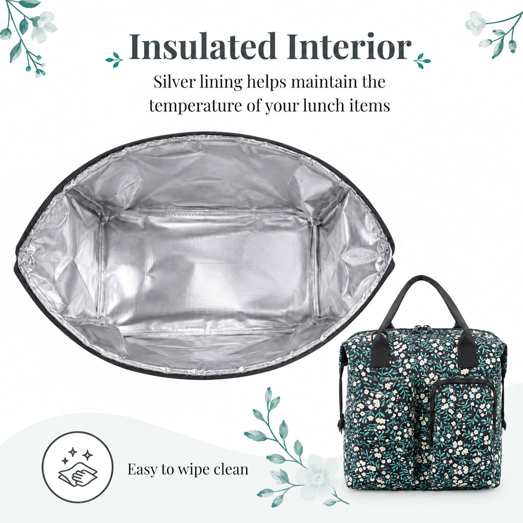 Floral Insulated Lunch Bag