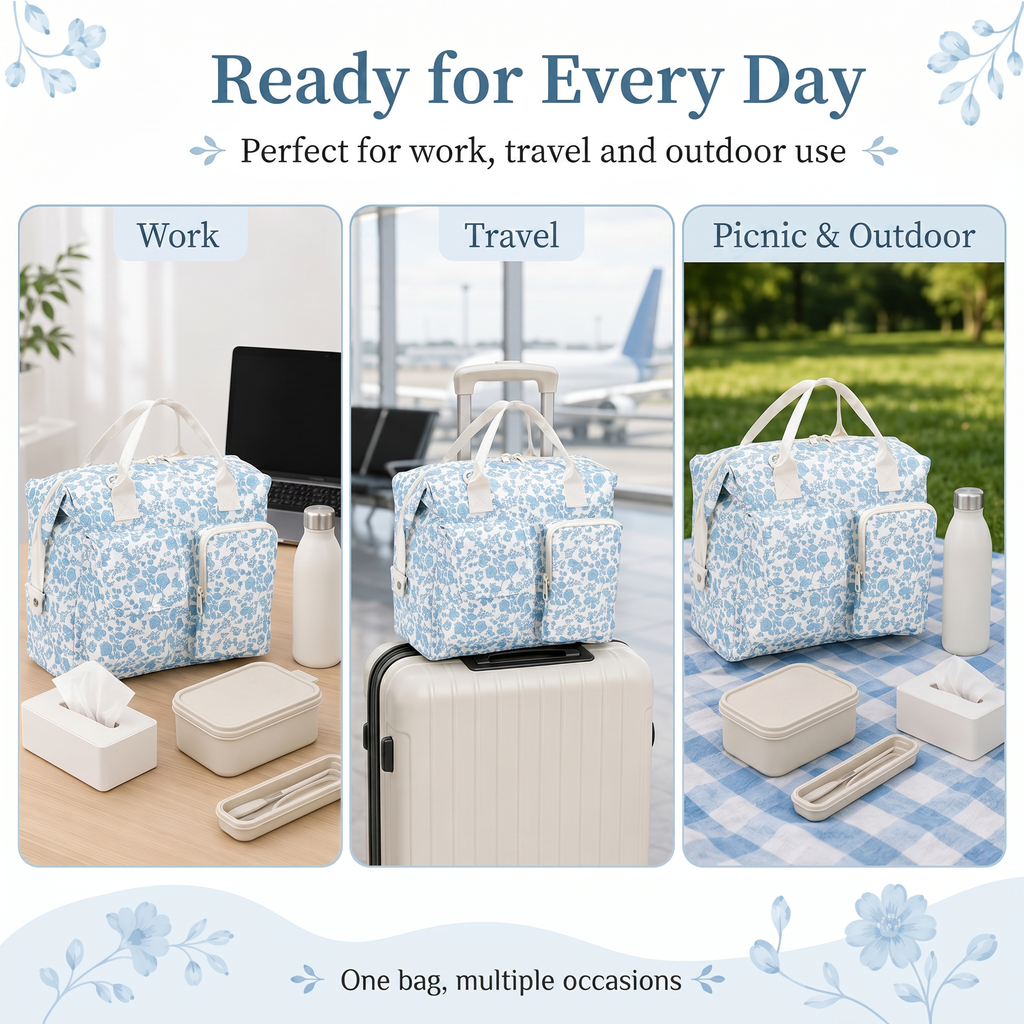 Floral Insulated Lunch Bag