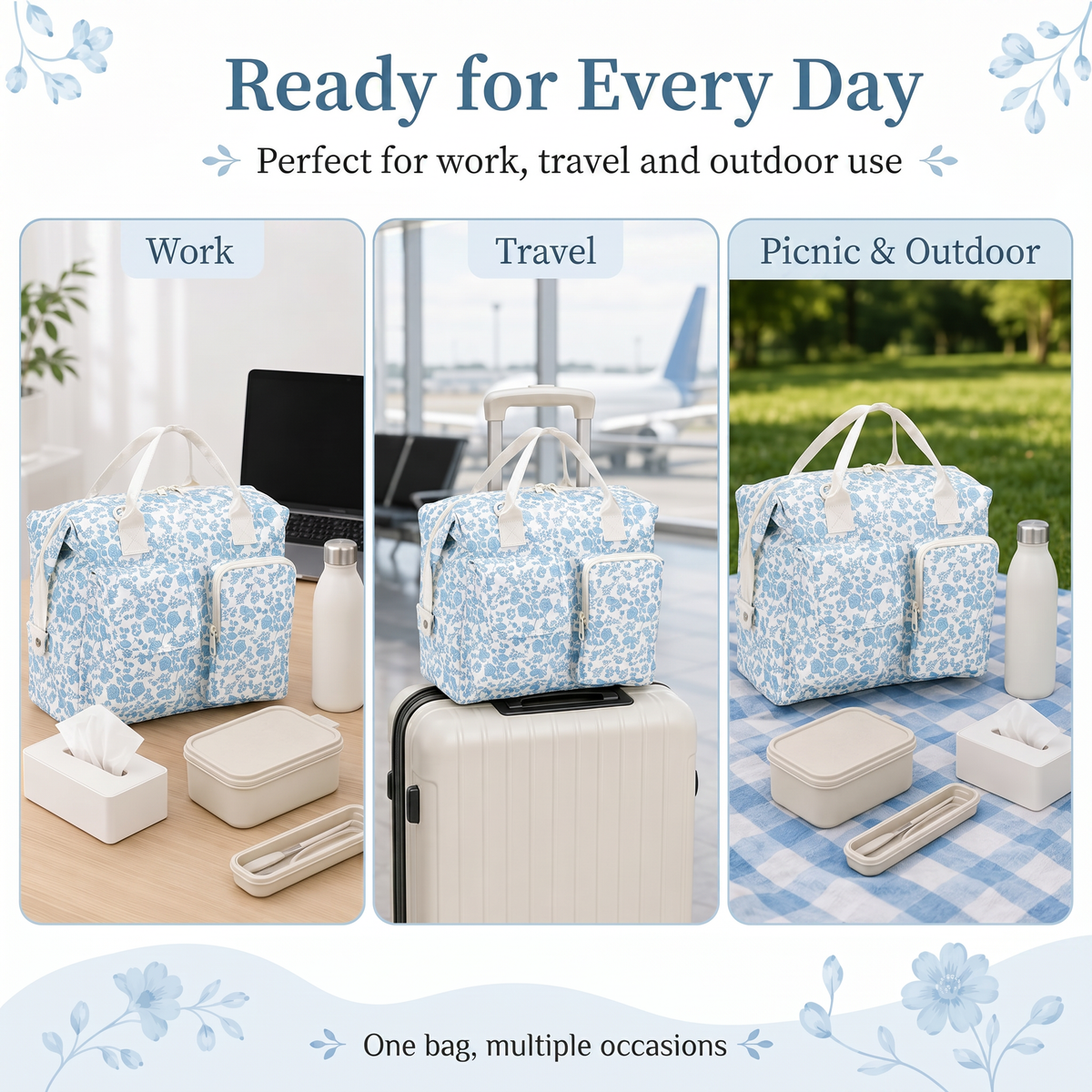 Floral Insulated Lunch Bag