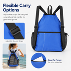 Mesh Drawstring Backpack,Breathable Sports Sack Bag with Multi‑Pockets
