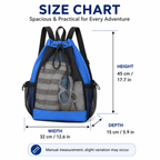 Mesh Drawstring Backpack,Breathable Sports Sack Bag with Multi‑Pockets