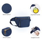 Water Resistant Multi-Pocket Fanny Pack Adjustable Crossbody Waist Bag