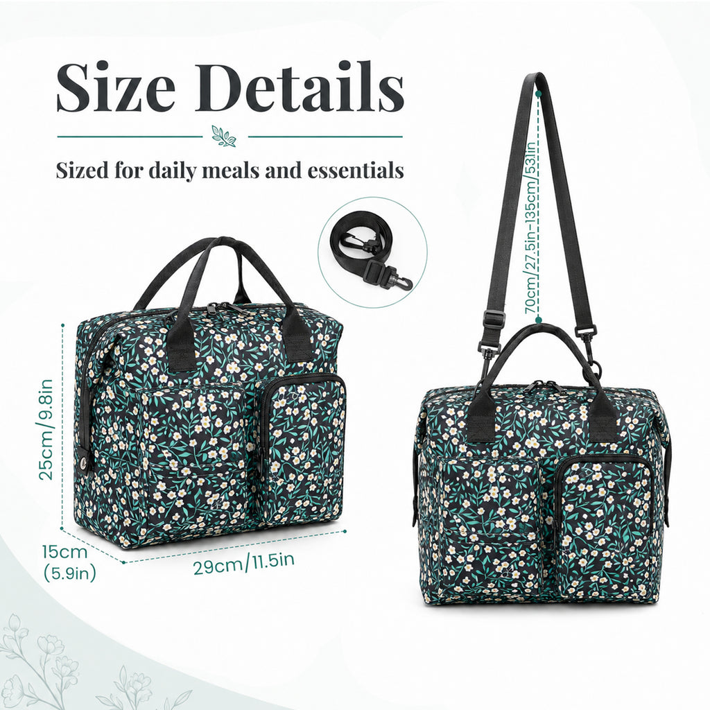 Floral Insulated Lunch Bag