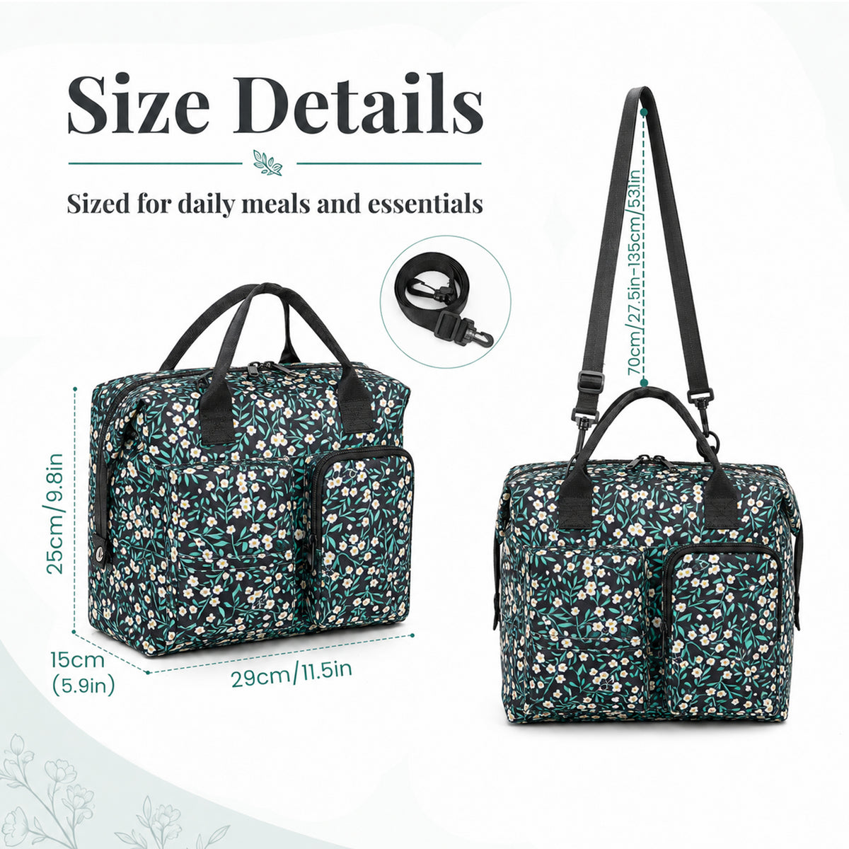 Floral Insulated Lunch Bag