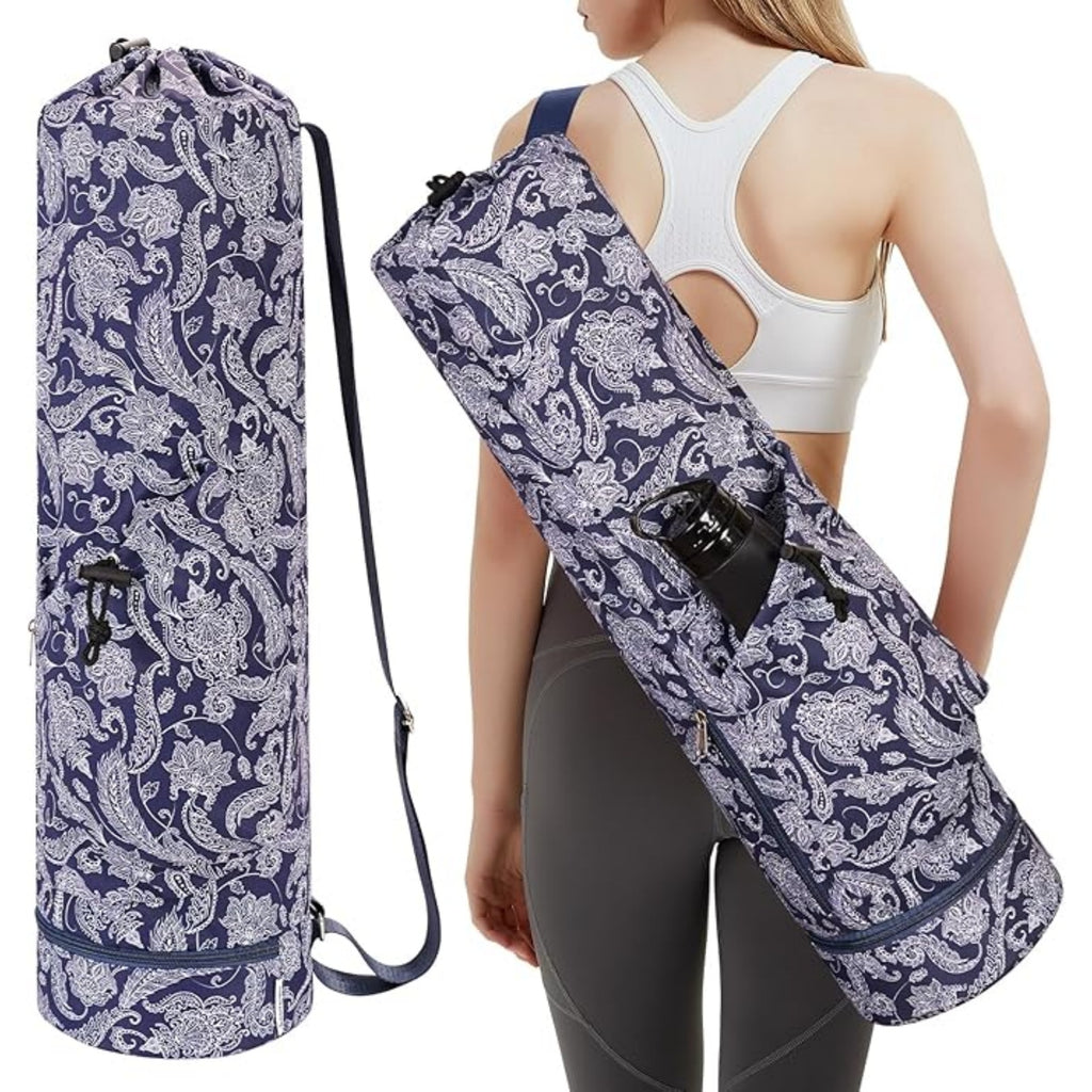 Yoga Mat Carrier with Multi-Functional Storage Pockets