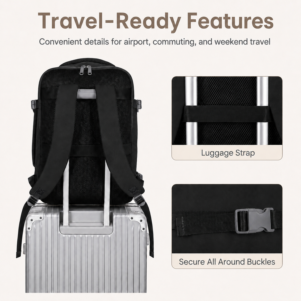 4 Pcs Travel Backpack Set