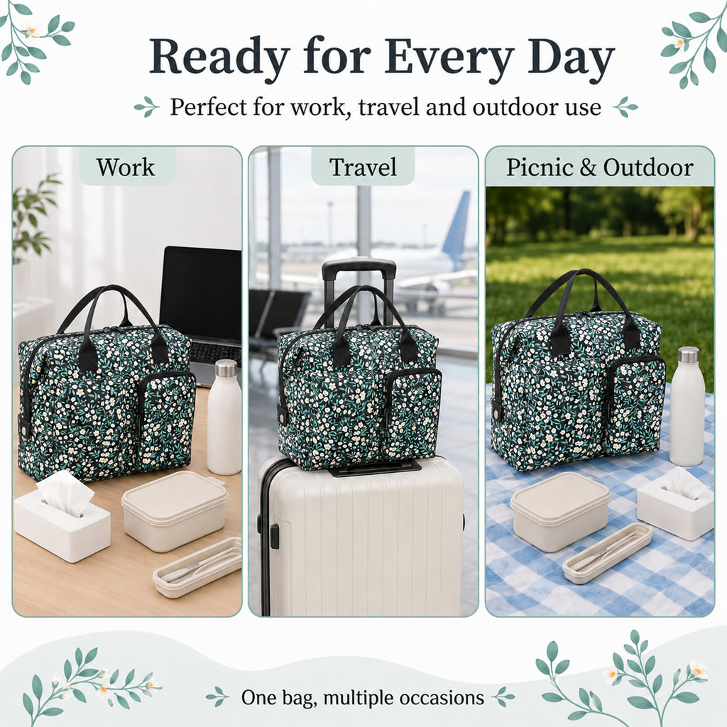 Floral Insulated Lunch Bag