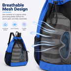 Mesh Drawstring Backpack,Breathable Sports Sack Bag with Multi‑Pockets