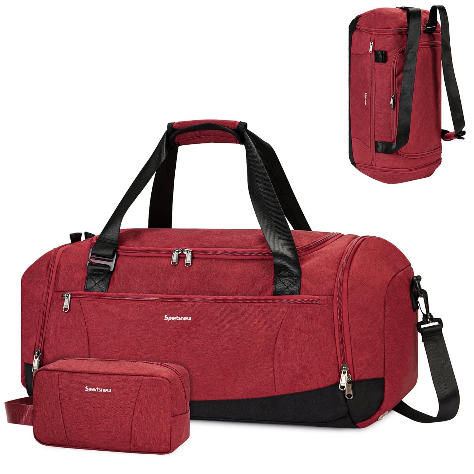 Gym Duffel Bag with Shoe & Wet Dry Compartment