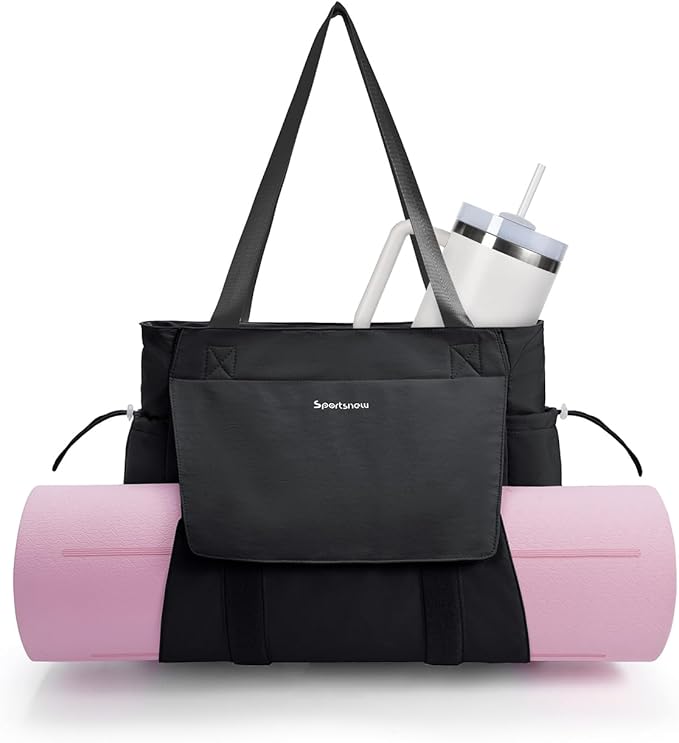 Yoga Mat Bag Tote Yoga Gym Bags with Waterproof Wet Pocket & Hook-and-loop