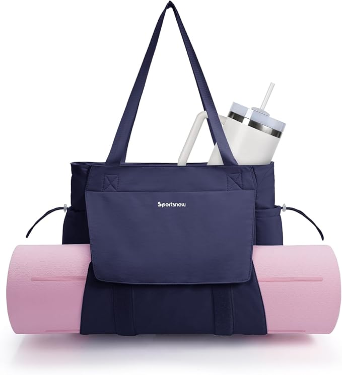 Yoga Mat Bag Tote Yoga Gym Bags with Waterproof Wet Pocket & Hook-and-loop