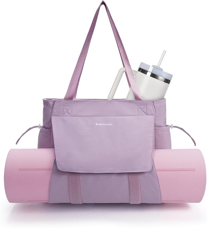 Yoga Mat Bag Tote Yoga Gym Bags with Waterproof Wet Pocket & Hook-and-loop