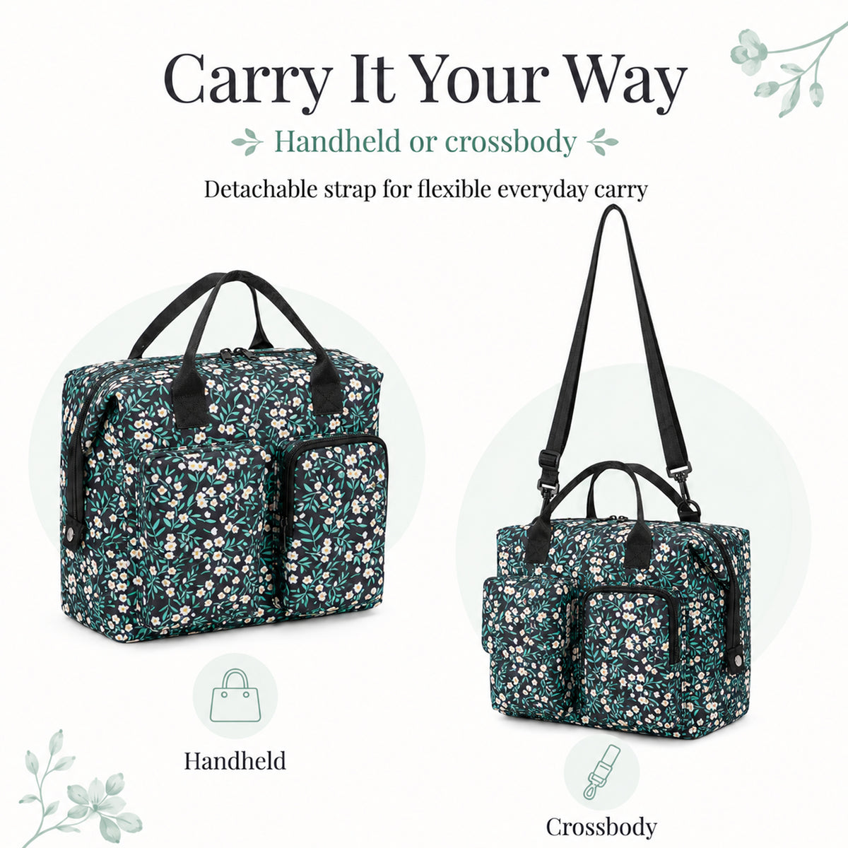 Floral Insulated Lunch Bag
