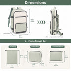4 Pcs Travel Backpack Set