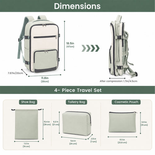 4 Pcs Travel Backpack Set