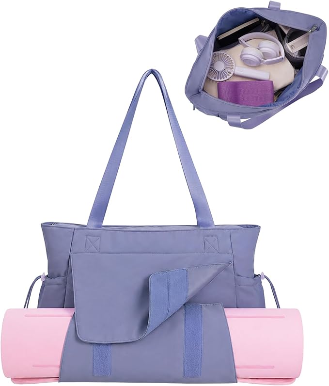 Yoga Mat Bag Tote Yoga Gym Bags with Waterproof Wet Pocket & Hook-and-loop