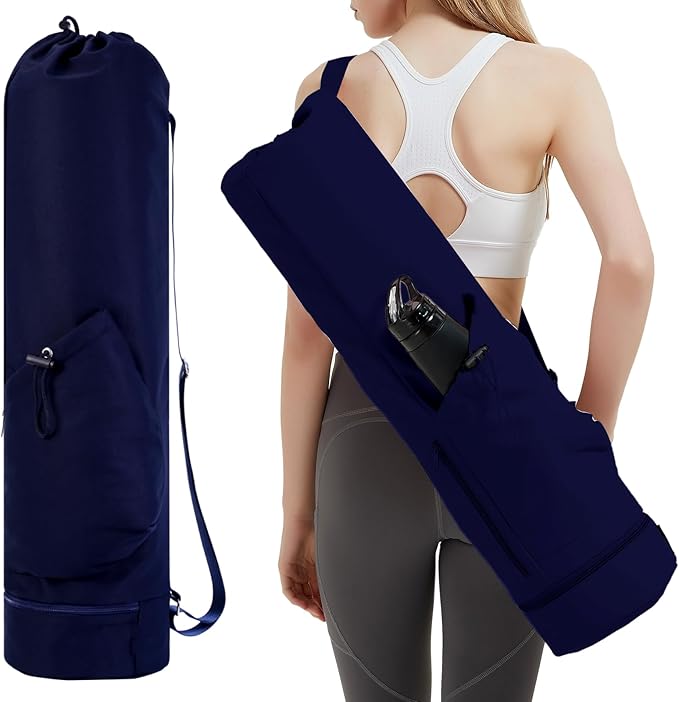 Yoga Mat Bag with Water Bottle Pocket and Wet Pocket