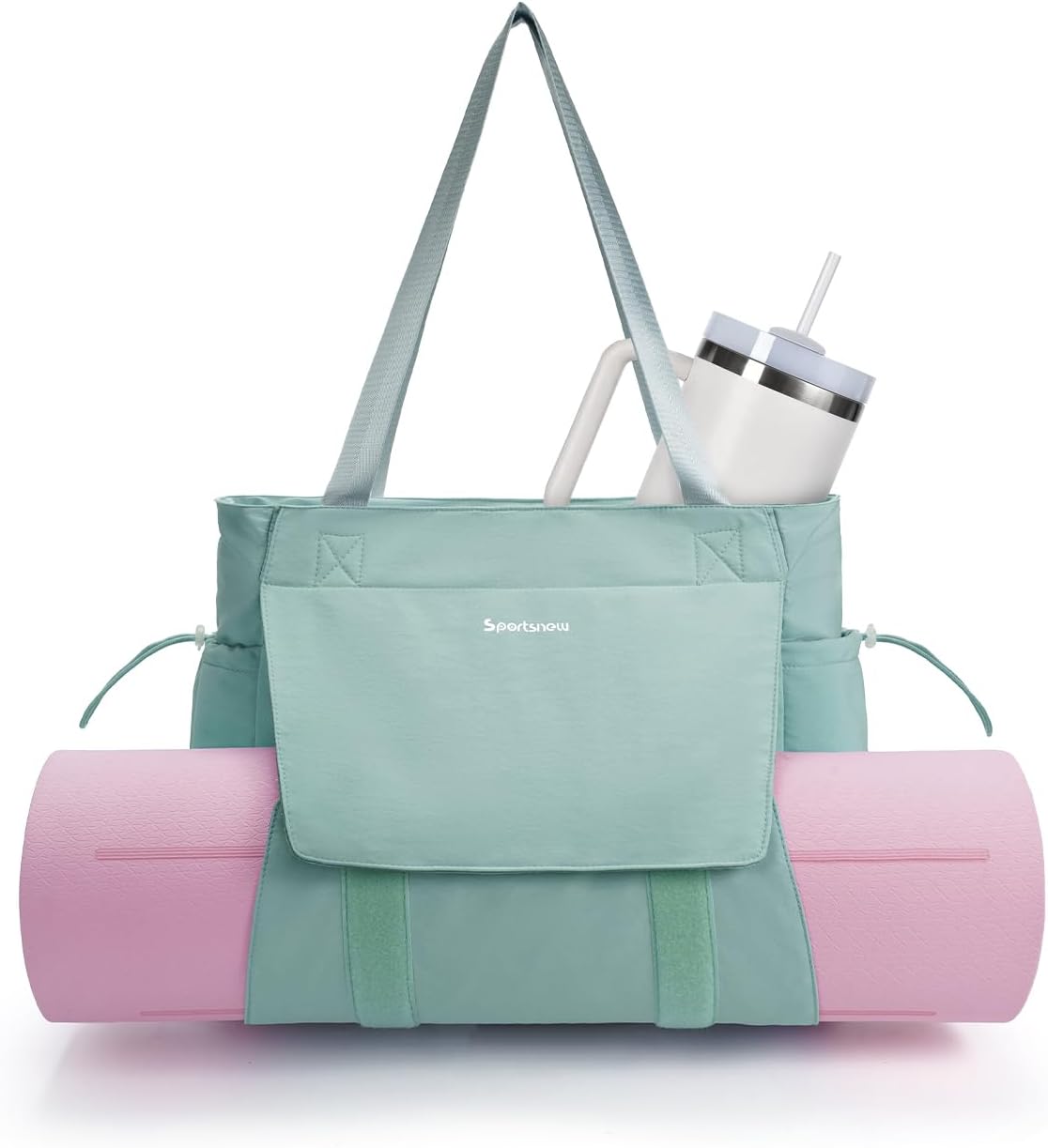 Yoga Mat Bag Tote Yoga Gym Bags with Waterproof Wet Pocket & Hook-and-loop