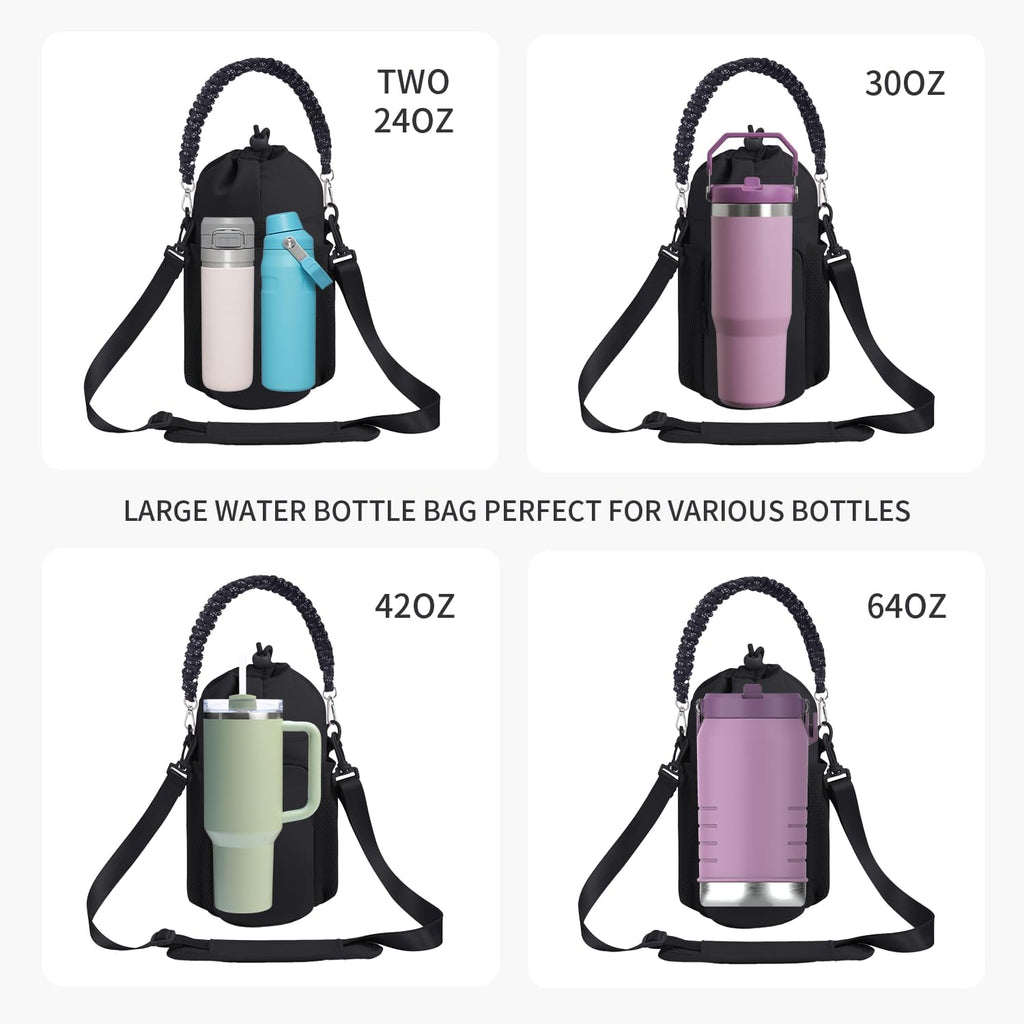 Large Water Bottle Bag for 32/40/64oz Cup & Tumbler