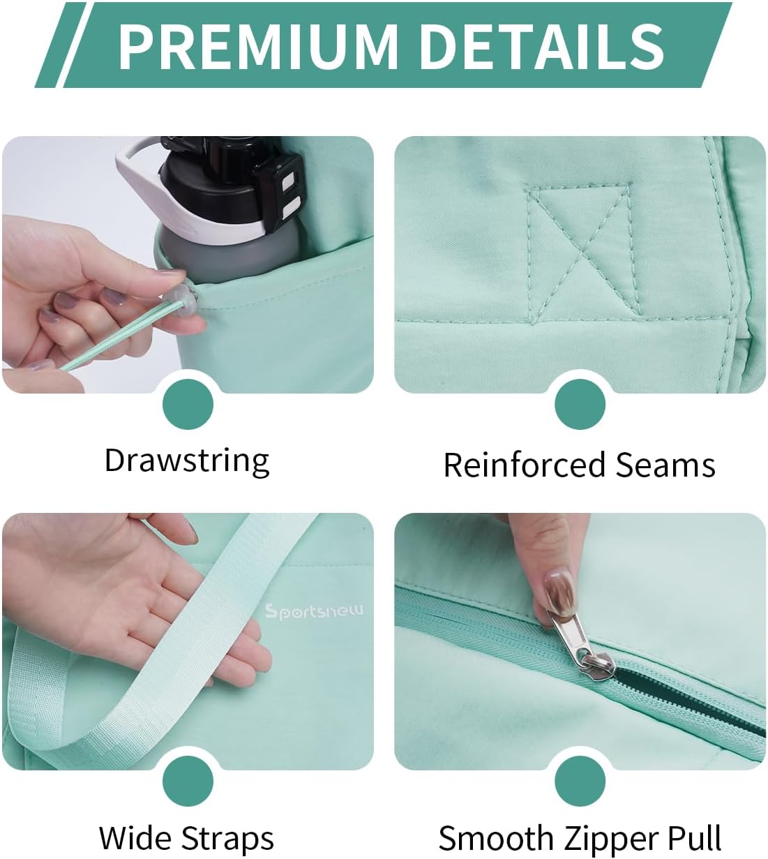 Yoga Mat Bag Tote Yoga Gym Bags with Waterproof Wet Pocket & Hook-and-loop