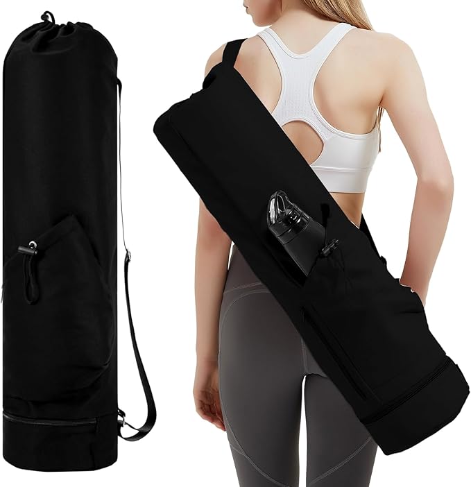 Yoga Mat Bag with Water Bottle Pocket and Wet Pocket