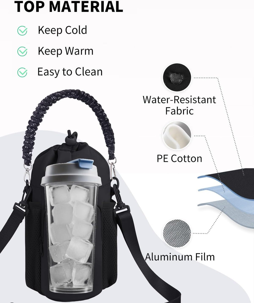 Large Water Bottle Bag for 32/40/64oz Cup & Tumbler