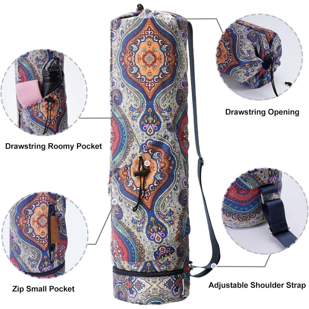 Yoga Mat Carrier with Multi-Functional Storage Pockets