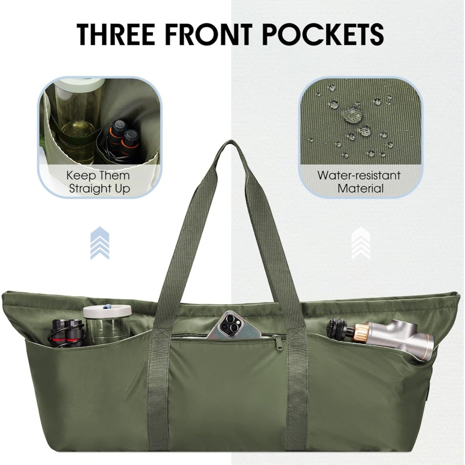 Gym Duffle Bag With Yoga Mat Straps Inside
