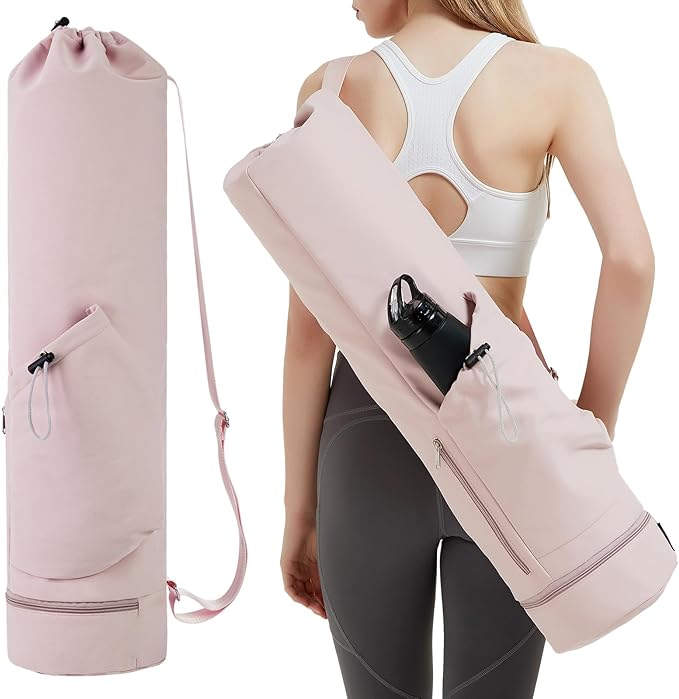 Yoga Mat Bag with Water Bottle Pocket and Wet Pocket