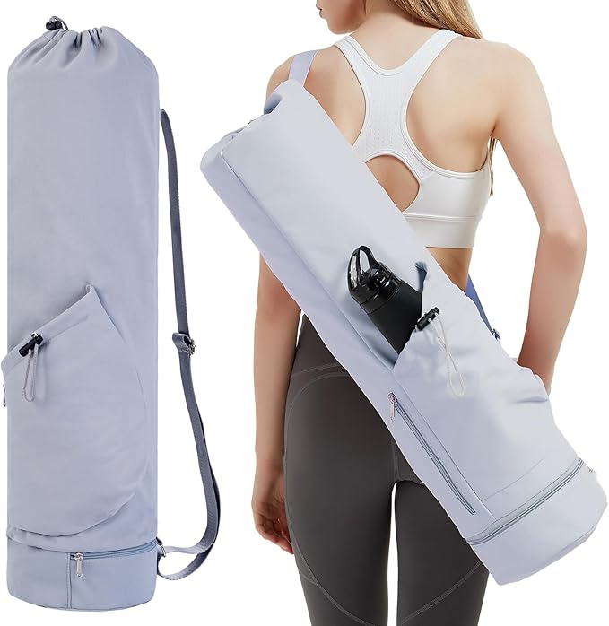 Yoga Mat Bag with Water Bottle Pocket and Wet Pocket