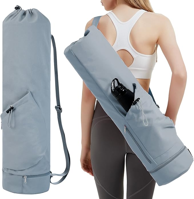 Yoga Mat Bag with Water Bottle Pocket and Wet Pocket