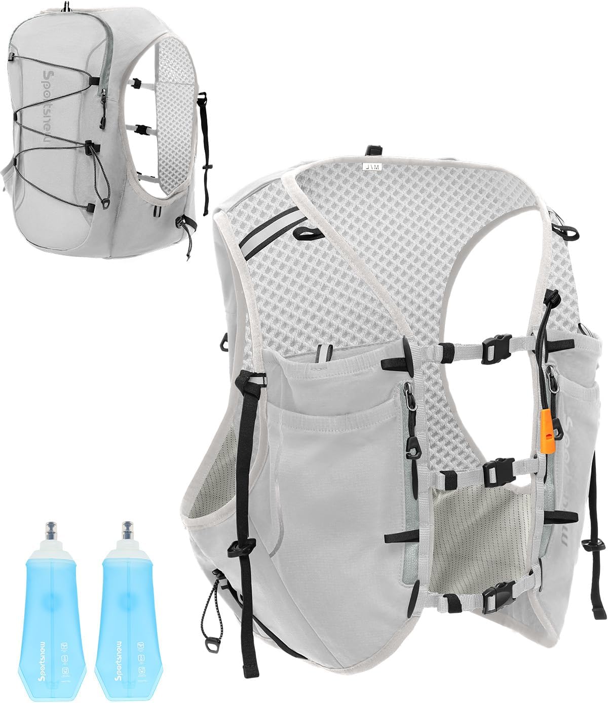Running Phone Holder Vest with Water Bottle Pocket - Reflective Hydration Vest