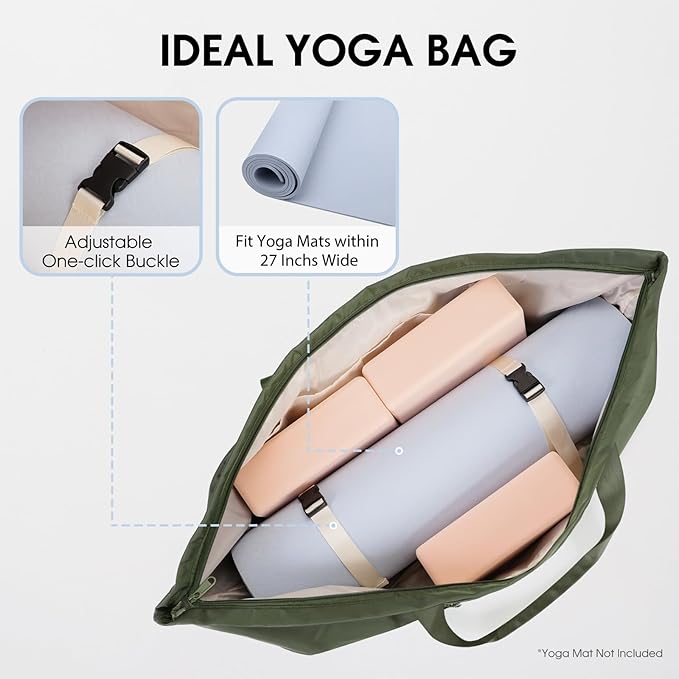 Gym Duffle Bag With Yoga Mat Straps Inside