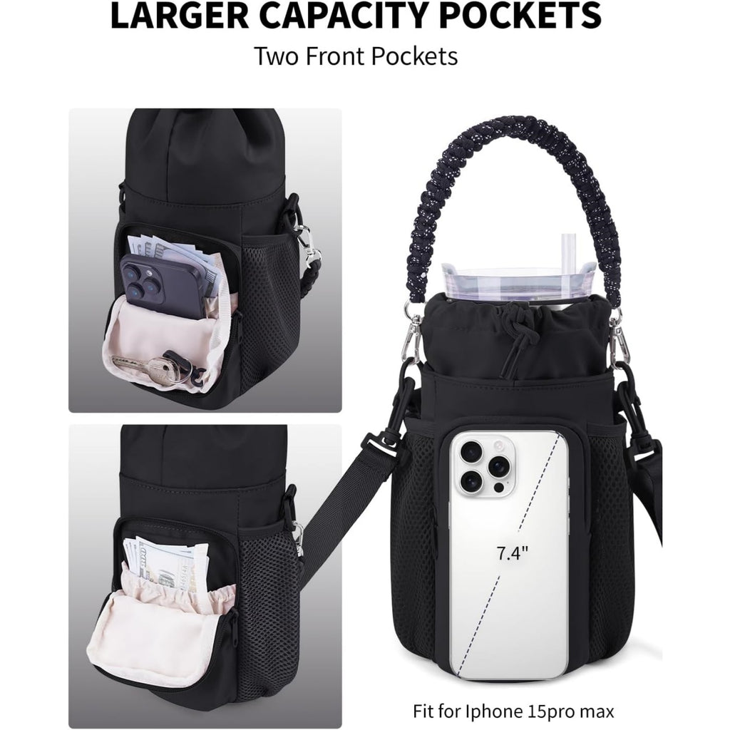 Large Water Bottle Bag for 32/40/64oz Cup & Tumbler
