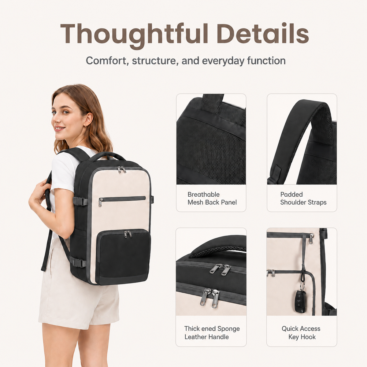 4 Pcs Travel Backpack Set