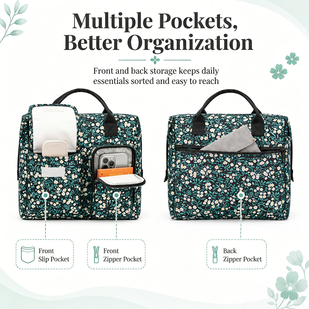 Floral Insulated Lunch Bag