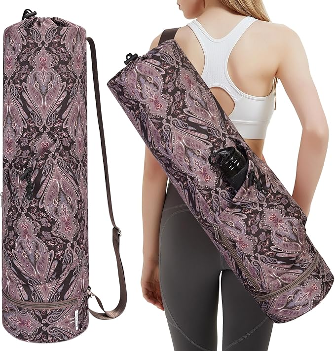 Yoga Mat Bag with Water Bottle Pocket and Wet Pocket